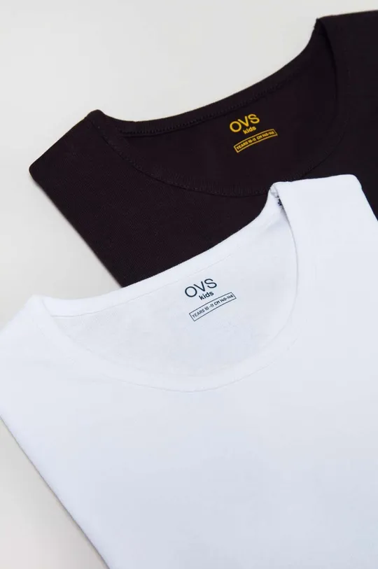 OVS t-shirt piżamowy dziecięcy 2-pack czarny