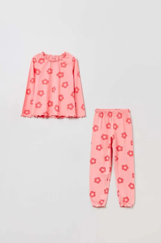 różowy OVS piżama bawełniana dziecięca Dziewczęcy