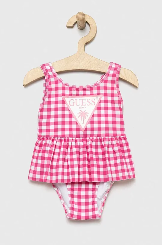 ostry różowy Guess jednoczęściowy strój kąpielowy niemowlęcy Dziewczęcy