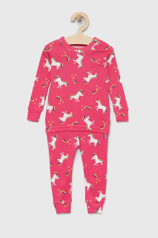 рожевий Дитяча бавовняна піжама GAP Для дівчаток