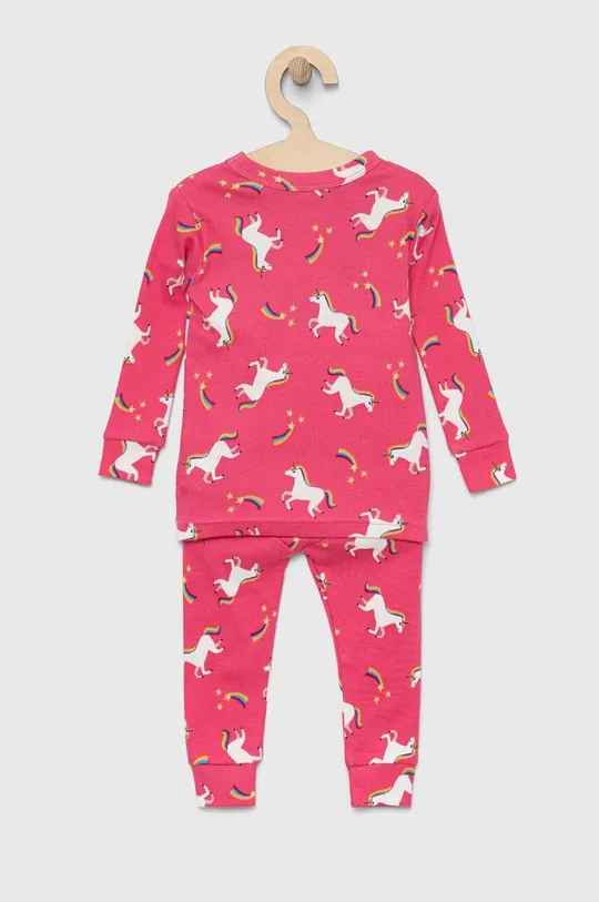Dječja pamučna pidžama GAP roza