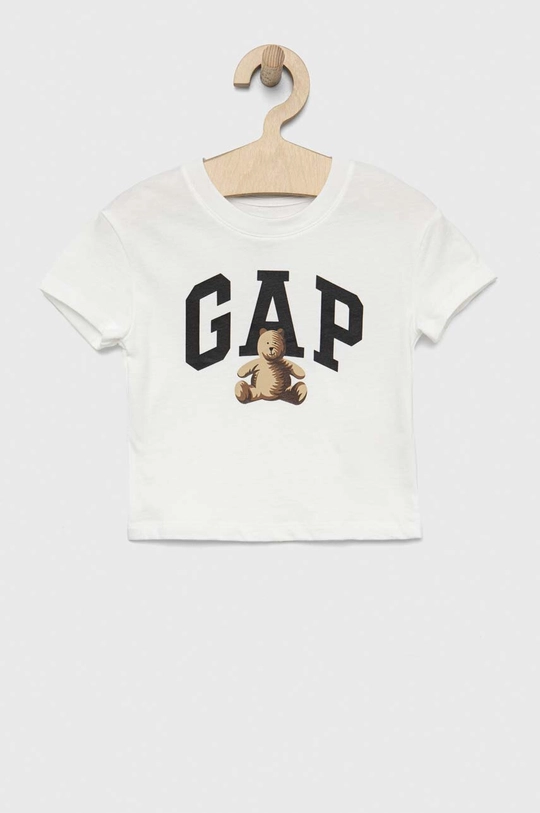 biały GAP t-shirt bawełniany dziecięcy Dziewczęcy