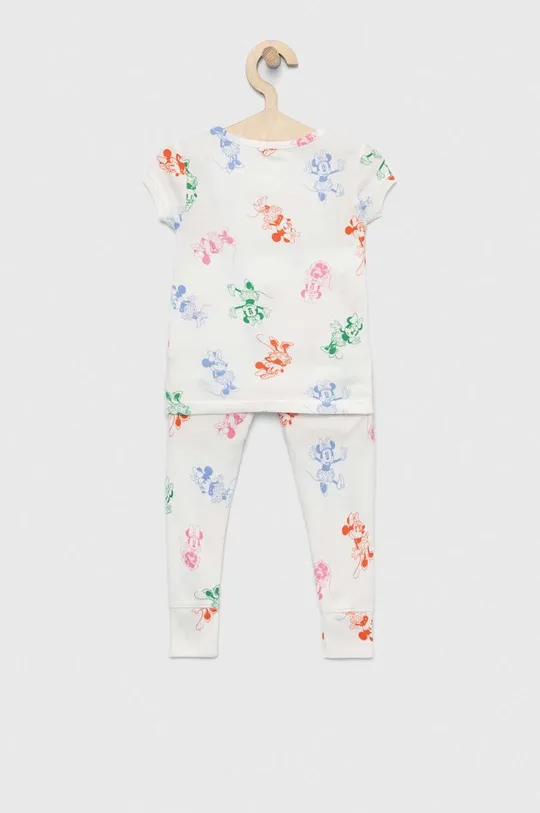 Dječja pamučna pidžama GAP x Disney bijela