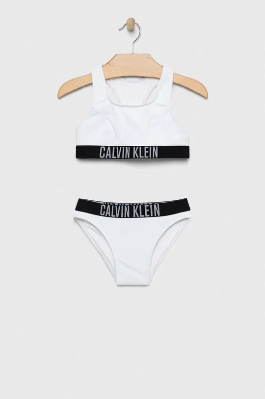 bela Dvodelne otroške kopalke Calvin Klein Jeans Dekliški