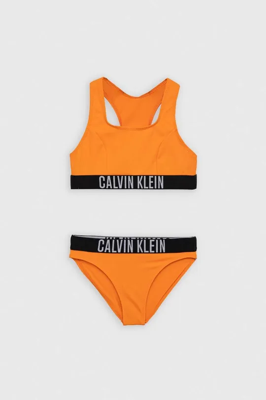 narancssárga Calvin Klein Jeans kétrészes gyerek fürdőruha Lány