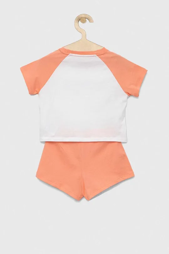 Παιδικές βαμβακερές πιτζάμες Calvin Klein Underwear πορτοκαλί