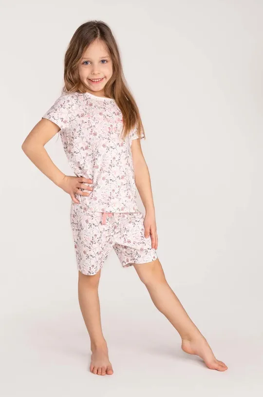 розовый Детская хлопковая пижама Coccodrillo Для девочек