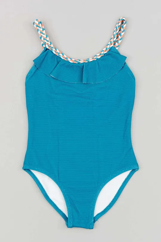блакитний Суцільний дитячий купальник zippy Для дівчаток