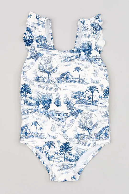 niebieski zippy jednoczęściowy strój kąpielowy niemowlęcy Dziewczęcy