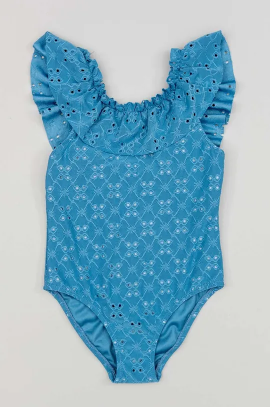блакитний Суцільний дитячий купальник zippy Для дівчаток