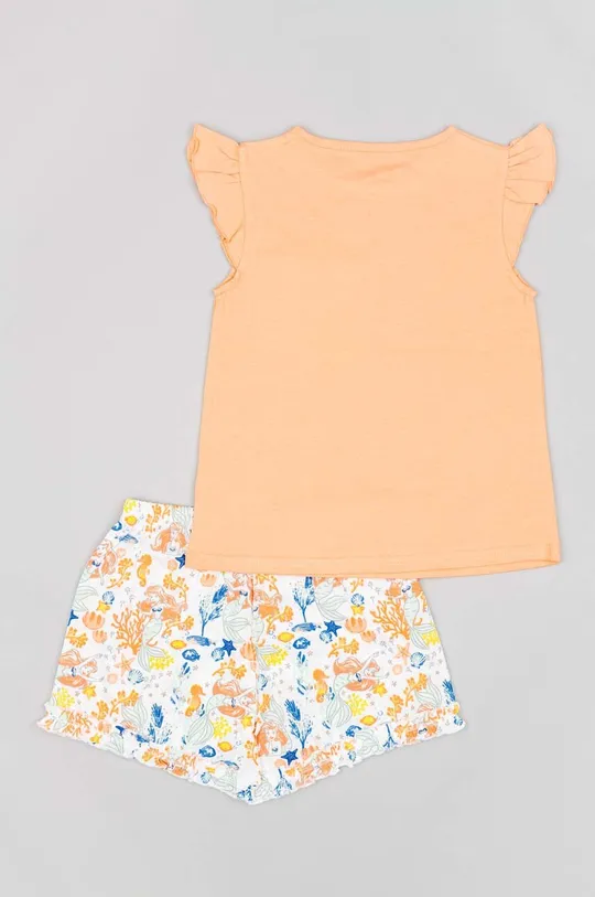 zippy piżama bawełniana dziecięca pomarańczowy