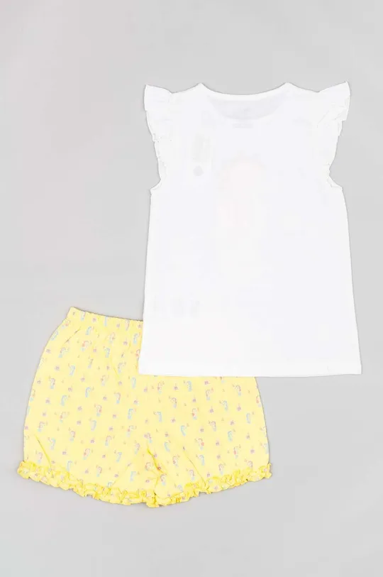 Παιδικές βαμβακερές πιτζάμες zippy κίτρινο
