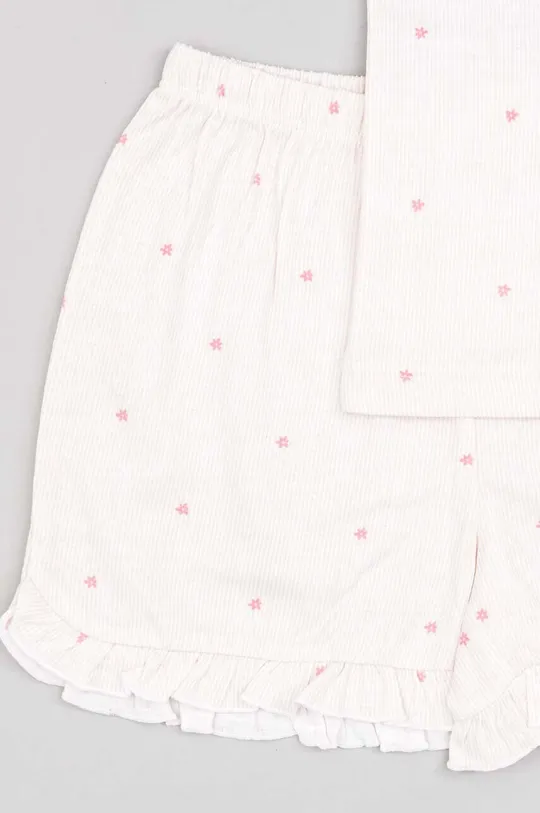 różowy zippy piżama bawełniana dziecięca