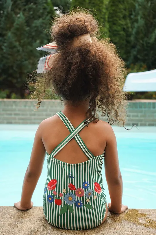 Jednodielne detské plavky Konges Sløjd  80 % Recyklovaný polyester, 20 % Elastan
