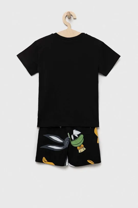 United Colors of Benetton gyerek pamut pizsama x Looney Tunes fekete