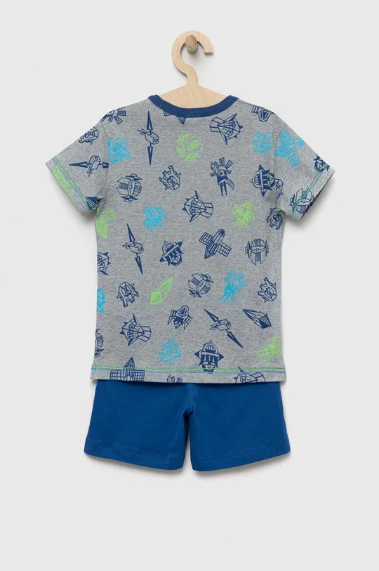 Детская хлопковая пижама United Colors of Benetton тёмно-синий