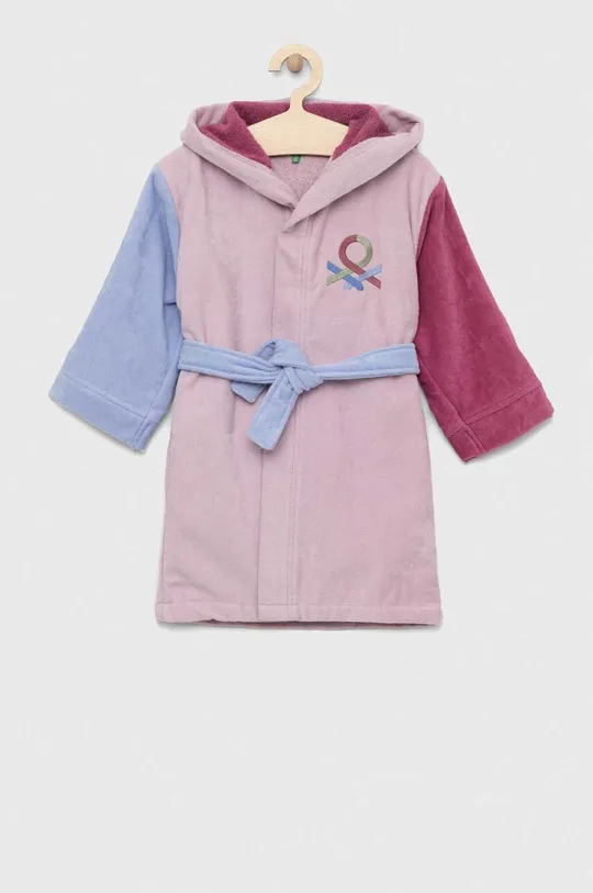 розовый Детский хлопковый халат United Colors of Benetton Детский