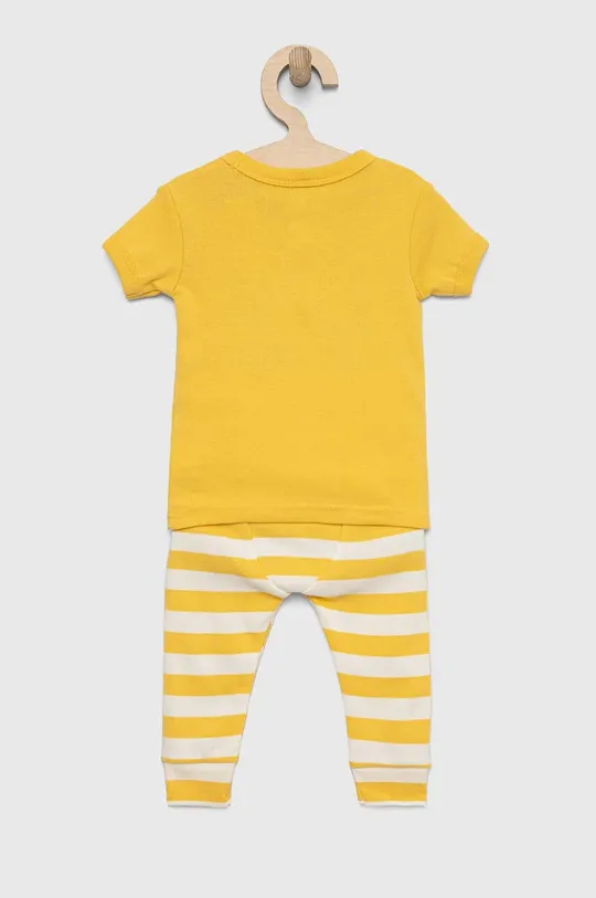 Dječja pamučna pidžama GAP x Disney zlatna