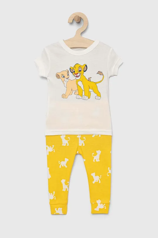 sárga GAP gyerek pamut pizsama Gyerek