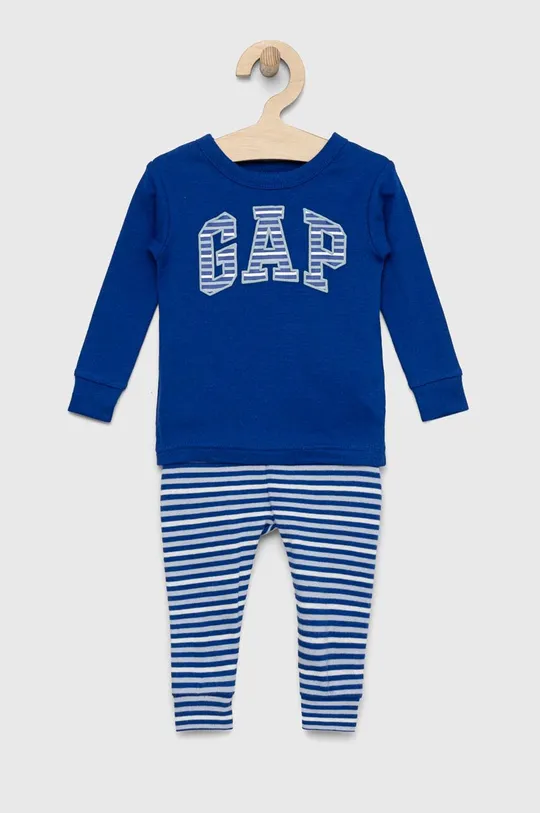 plava Dječja pamučna pidžama GAP Dječji