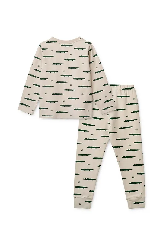 Liewood piżama bawełniana dziecięca beżowy