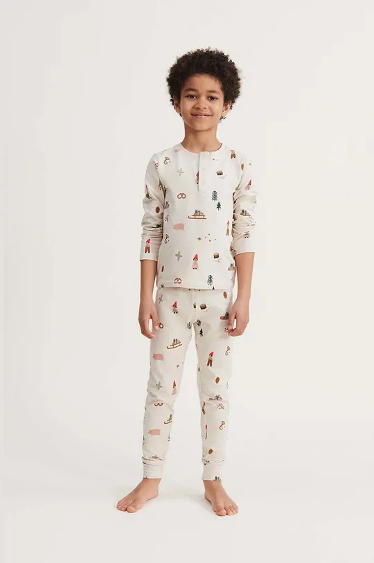 bézs Liewood gyerek pamut pizsama Gyerek