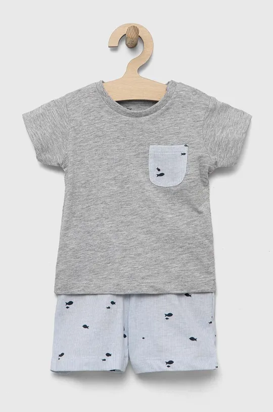 sivá Detské bavlnené pyžamo zippy Detský