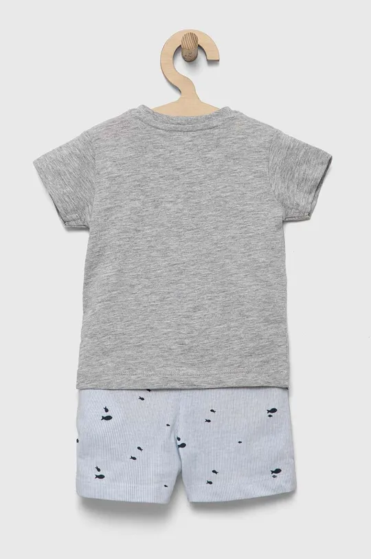 Otroška bombažna pižama zippy siva