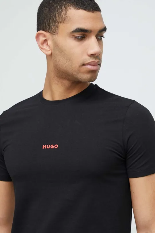 czarny HUGO t-shirt i bokserki