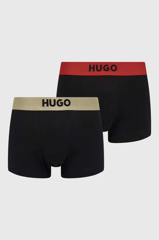czarny HUGO bokserki 2-pack Męski
