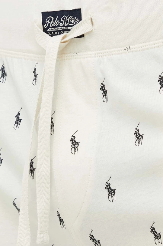 beżowy Polo Ralph Lauren spodnie piżamowe bawełniane