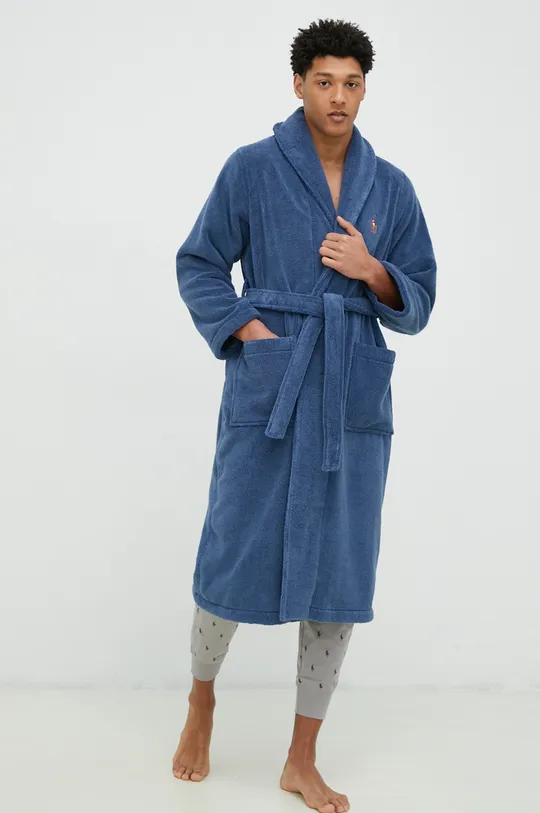 Bombažne pižama hlače Polo Ralph Lauren siva