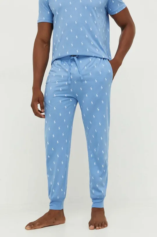 μπλε Βαμβακερό παντελόνι πιτζάμα Polo Ralph Lauren Ανδρικά