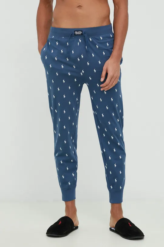 σκούρο μπλε Βαμβακερό παντελόνι πιτζάμα Polo Ralph Lauren Ανδρικά