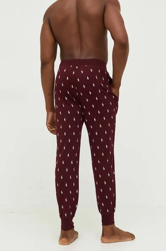 Хлопковые пижамные брюки Polo Ralph Lauren бордо