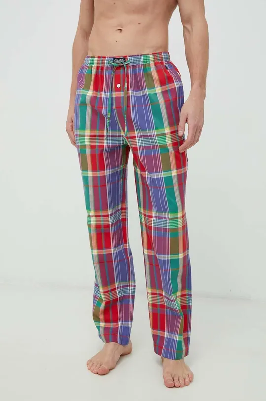 Βαμβακερό παντελόνι πιτζάμα Polo Ralph Lauren κόκκινο