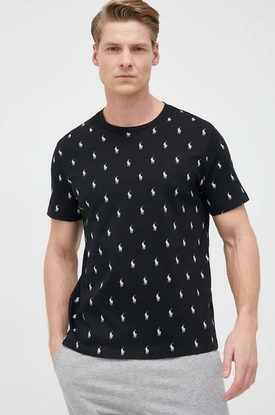 črna Bombažen pižama t-shirt Polo Ralph Lauren