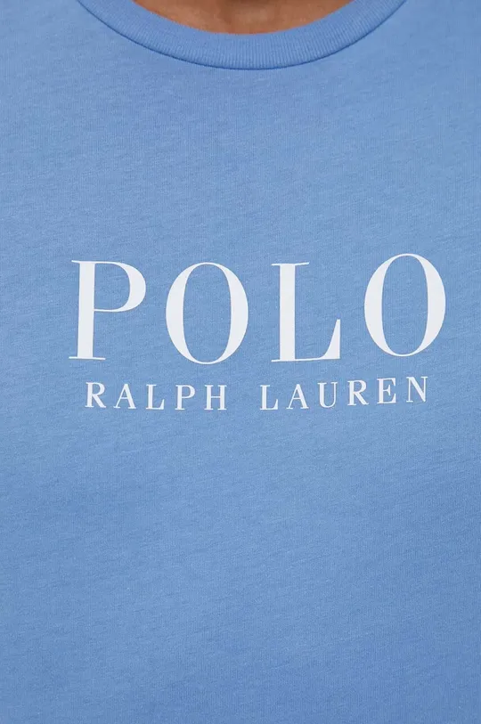 голубой Хлопковая пижамная футболка Polo Ralph Lauren