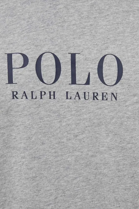sivá Bavlnené tričko s dlhým rukávom Polo Ralph Lauren