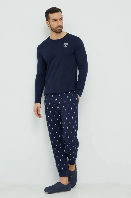 mornarsko plava Pamučna pidžama Polo Ralph Lauren Muški