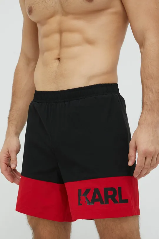 czarny Karl Lagerfeld szorty kąpielowe Męski
