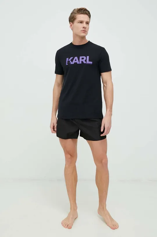 Karl Lagerfeld pantaloncini da bagno nero