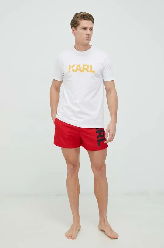 Σορτς κολύμβησης Karl Lagerfeld κόκκινο