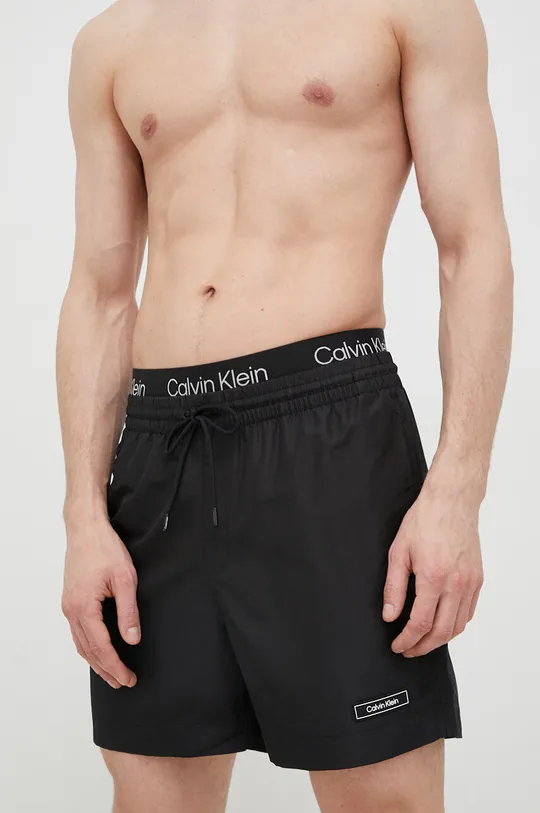Plavkové šortky Calvin Klein čierna