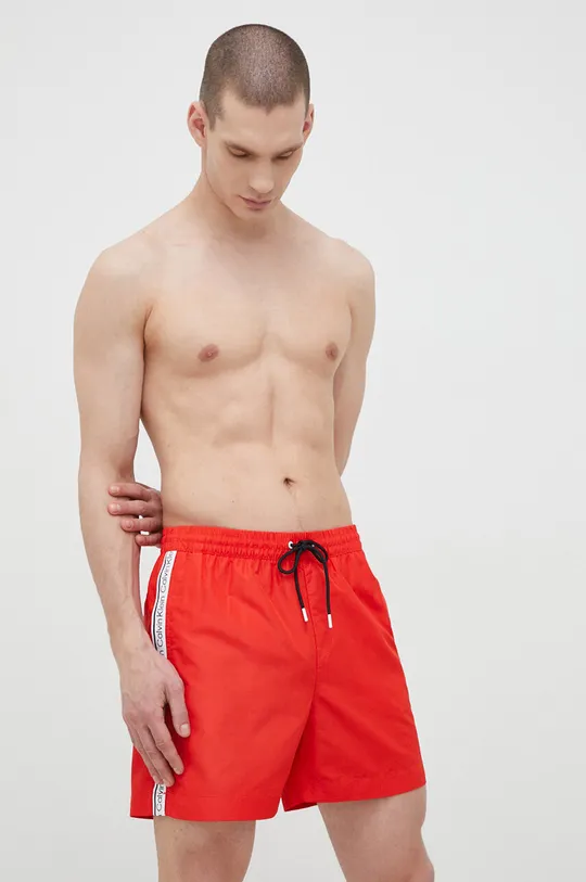 κόκκινο Σορτς κολύμβησης Calvin Klein Ανδρικά