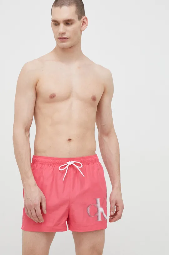 różowy Calvin Klein szorty kąpielowe Męski
