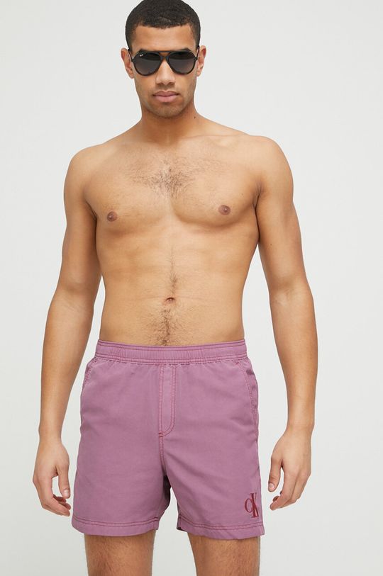 Calvin Klein szorty kąpielowe fioletowy