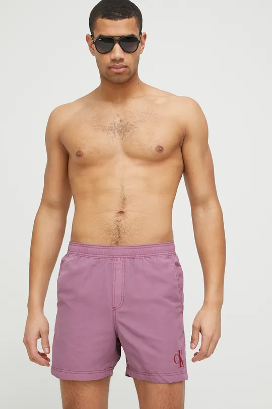Kopalne kratke hlače Calvin Klein vijolična