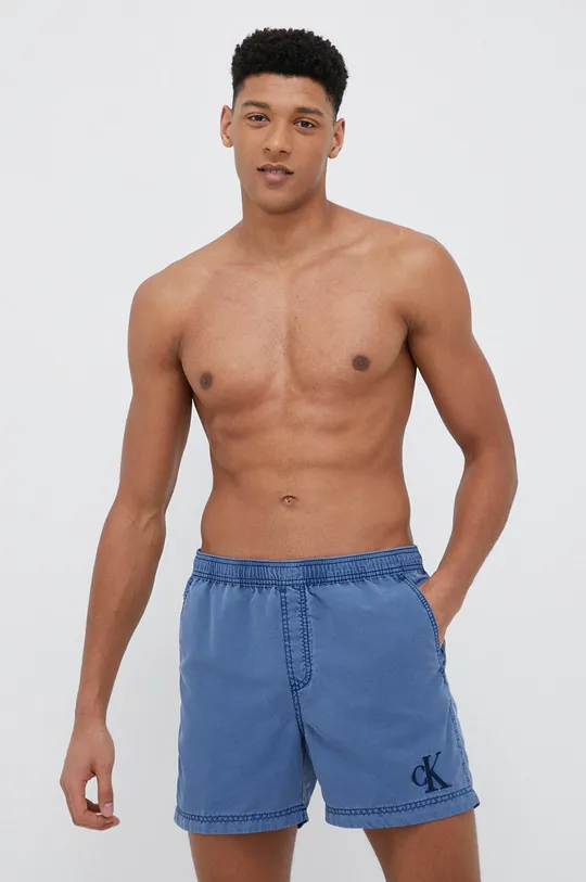 Kratke hlače za kupanje Calvin Klein mornarsko plava
