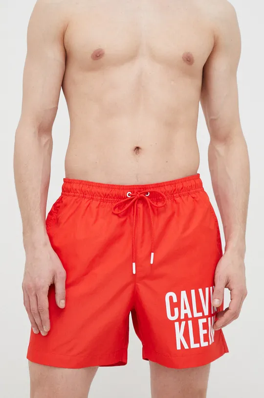 Σορτς κολύμβησης Calvin Klein κόκκινο